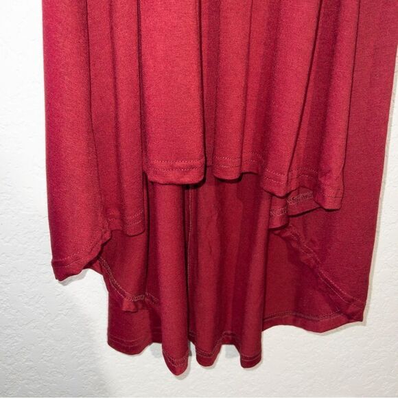 NWT Kojooin Burgundy V-Neck Wrap Long Sleeve Maternity Dress Size Medium - Picture 4 of 8